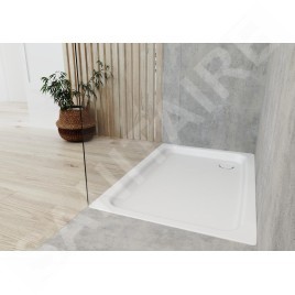 Kaldewei Ambiente - Receveur de douche Duschplan 543-2, 900x750 mm, antidérapant, effet Perl, avec support en polystyrène,