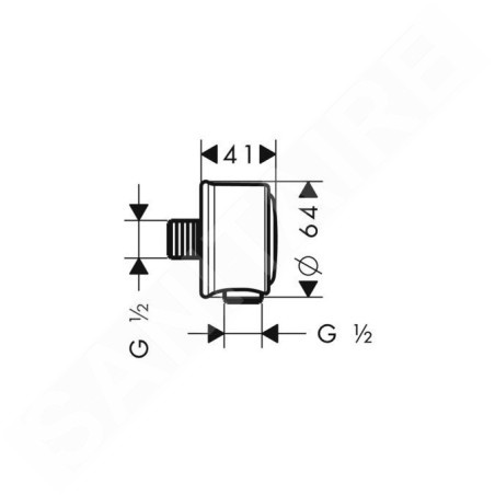 Axor Montreux - Raccord de tuyau Fixfit, nickel brossé 16884820