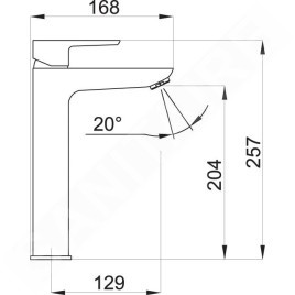 Novaservis Metalia 58 - Mitigeur de lavabo avec garniture de vidage, noir 58503,5