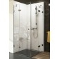 Ravak Brilliant - Cabine de douche BSRV4-90, 883-895 mm, chrome/verre clair 1UV77A00Z1