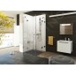 Ravak Brilliant - Cabine de douche BSRV4-90, 883-895 mm, chrome/verre clair 1UV77A00Z1