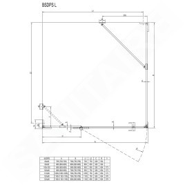 Ravak Brilliant - Cabine de douche BSDPS-120/80 L, 1183-1195x783-795 mm, chrome/verre clair 0ULG4A00Z1
