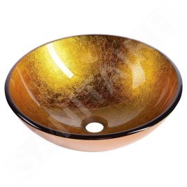 Sapho Beauty - Vasque à poser, diamètre 420 mm, orange doré 2501-19