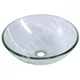 Sapho Beauty - Vasque à poser, diamètre 420 mm, verre clair 2501-18
