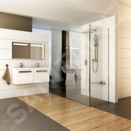 Ravak Walk-In - Cabine de douche Walk-in Corner 120/80, 1200x800 mm, aluminium brillant/verre clair GW1CG4C00Z1