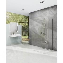 Ravak Walk-In - Cabine de douche Walk-in Corner 120/80, 1200x800 mm, aluminium brillant/verre clair GW1CG4C00Z1