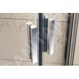 Ravak Blix - Cabine de douche quart de rond en quatre parties BLCP4-80 Sabina, 780-800 mm, blanc/verre Grape 3B240140ZG