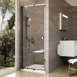 Ravak Pivot - Porte de douche, 761-811 mm, aluminium brillant/verre clair 03G40C00Z1