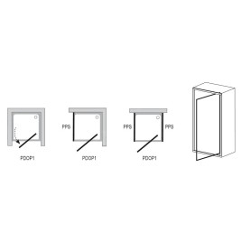 Ravak Pivot - Porte de douche, 761-811 mm, aluminium brillant/verre clair 03G40C00Z1