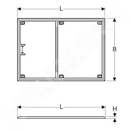 Geberit Setaplano - Cadre de montage pour receveur de douche, 1200x1200 mm, pour 8 pieds 154.490.00.1