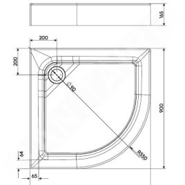 Kolo First - Receveur de douche en acrylique, 900x900 mm, blanc XBN1690000
