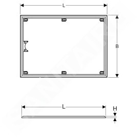 Geberit Setaplano - Cadre de montage pour baignoires de douche, 800x1.500 mm, pour 6 pieds 154.467.00.1