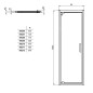 Ideal Standard Connect 2 - Porte de douche pivotante 700 mm, silver bright/verre clair K9266EO