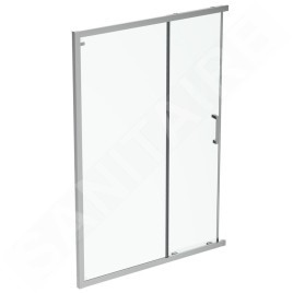 Ideal Standard Connect 2 - Porte de douche coulissante, 2 pièces, 1.100 mm, silver bright/verre clair K9263EO