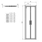 Ideal Standard Connect 2 - Porte de douche 1.000 mm, silver bright/verre clair K9296EO