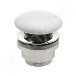 Sapho Accessoires - Bonde refermable pour lavabo sans trop-plein, bouchon en céramique, blanc WEH060
