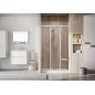 Ravak Supernova - Porte de douche en trois parties ASDP3-80, 770-810 mm, verre satiné/clair 00V40UR2Z1