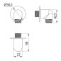 Jika Rio - Coude de raccordement de douche, chrome H3631R00041501