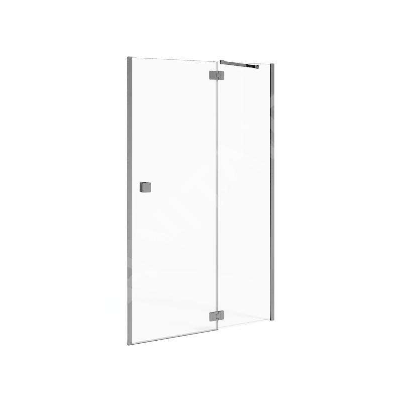 Jika Cubito Pure - Porte de douche rabattable 1000 ????mm, droit, Jika Perla Glass, argent/verre clair H2544250026681