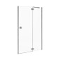 Jika Cubito Pure - Porte de douche rabattable 1000 ????mm, droit, Jika Perla Glass, argent/verre clair H2544250026681