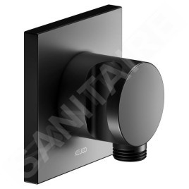Keuco IXMO - Coude de raccordement de douche avec support, noir mat 59592370002