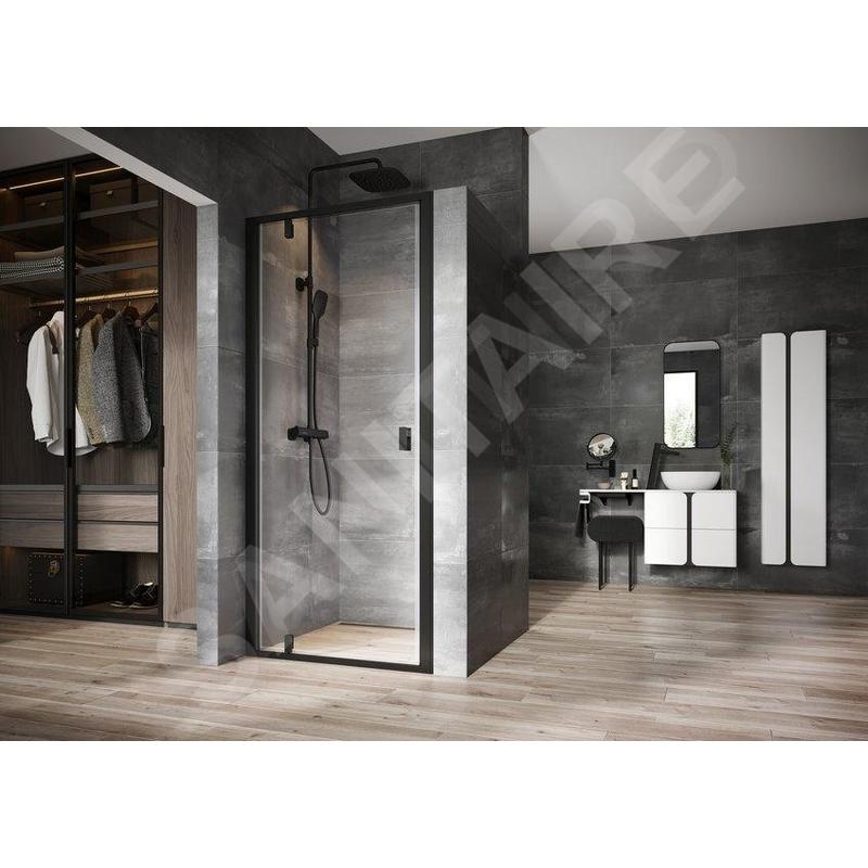 Ravak Nexty - Porte de douche pivotante 900 mm, noir/verre clair 03O70300Z1