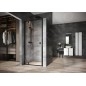 Ravak Nexty - Porte de douche pivotante 900 mm, noir/verre clair 03O70300Z1