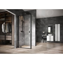 Ravak Nexty - Porte de douche pivotante 900 mm, noir/verre clair 03O70300Z1