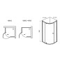 Ravak Nexty - Paroi de douche quart de rond, 900x900 mm, blanc/chrome/verre clair 3O677100Z1
