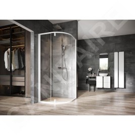 Ravak Nexty - Cabine de douche quart de rond, 900x900 mm, blanc/verre clair 3O677101Z1