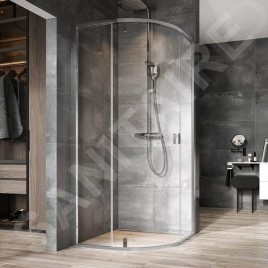 Ravak Nexty - Cabine de douche quart de rond, 900x900 mm, chromé/verre clair 3O677C00Z1