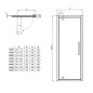 Ideal Standard i.Life - Porte de douche pivotanteante 800 mm, silver bright / verre clair T4837EO