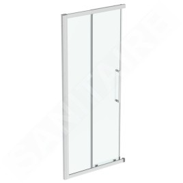 Ideal Standard i.Life - Porte de douche coulissante, deux battants, 1000 mm, silver bright / verre clair T4857EO