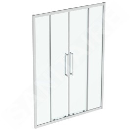 Ideal Standard i.Life - Porte de douche coulissante, quatre battants, 1600 mm, silver bright / verre clair T4953EO
