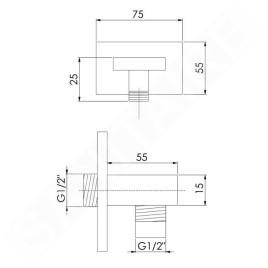 Steinberg 135 - Coude de raccordement, chrome 135 1660