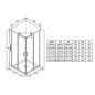 Ravak Blix Slim - Porte de douche, 900x1950 mm, noir/verre clair X1XM70300Z1