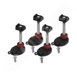 Tece Accessoires - Supports de montage pour caniveau de douche 139-187 mm, 4 pcs 660004