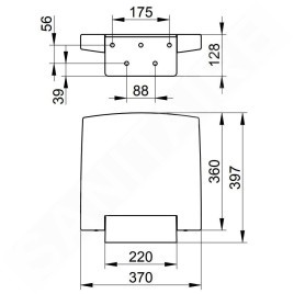 Keuco Plan - Siège de douche basculant, noir/chrome 14983010037