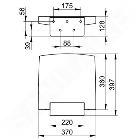 Keuco Plan - Siège de douche basculant, noir/chrome 14983010037