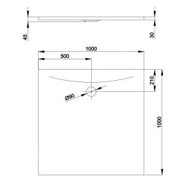 Bette Floor Side - Receveur de douche 100x100 cm, snow 3382-440