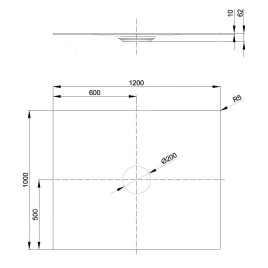 Bette Air - Receveur de douche 120x100 cm, Anti-Slip Pro, poudre 7355-413AE