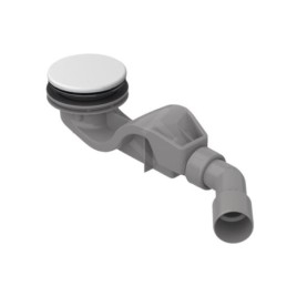 Bette Accessoires - Garniture de vidage pour receveurs de douche, sortie horizontale, snow B598-440