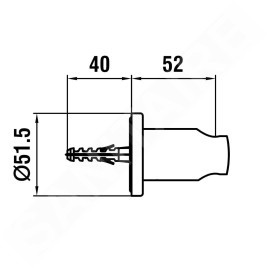 Laufen Accessoires de douche - Support de douche, dorée mat brillant HF504779462000