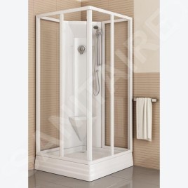 Ravak Supernova - Cabine de douche 91x91 cm, avec baignoire et accessoires, blanc/Pearl 8267711211