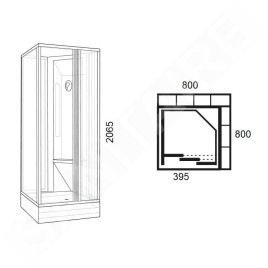 Ravak Supernova - Cabine de douche 80x80 cm, avec receveur et accessoires, blanc/verre clair 83644112Z1