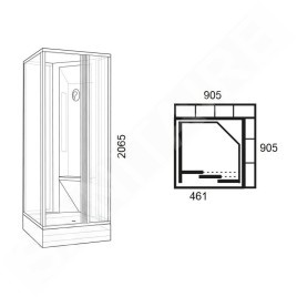 Ravak Supernova - Cabine de douche 91x91 cm, avec receveur et accessoires, blanc/verre clair 83677112Z1