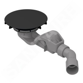 Bette Air - Garniture de vidage pour receveurs de douche, sortie horizontale, ébène B525-035