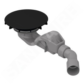 Bette Air - Garniture de vidage pour receveurs de douche, sortie horizontale, Anti-Slip Pro, raven B525-400AY