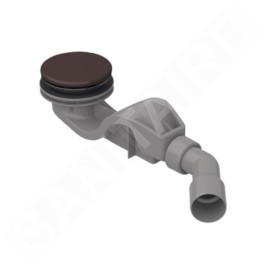 Bette Accessoires - Garniture de vidage pour receveurs de douche, écoulement horizontal, Anti-slip Pro, ebano B598-434AY