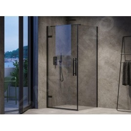 Ravak Cool! - Porte de douche 80x195 cm, noir/verre clair X0VV40300Z1